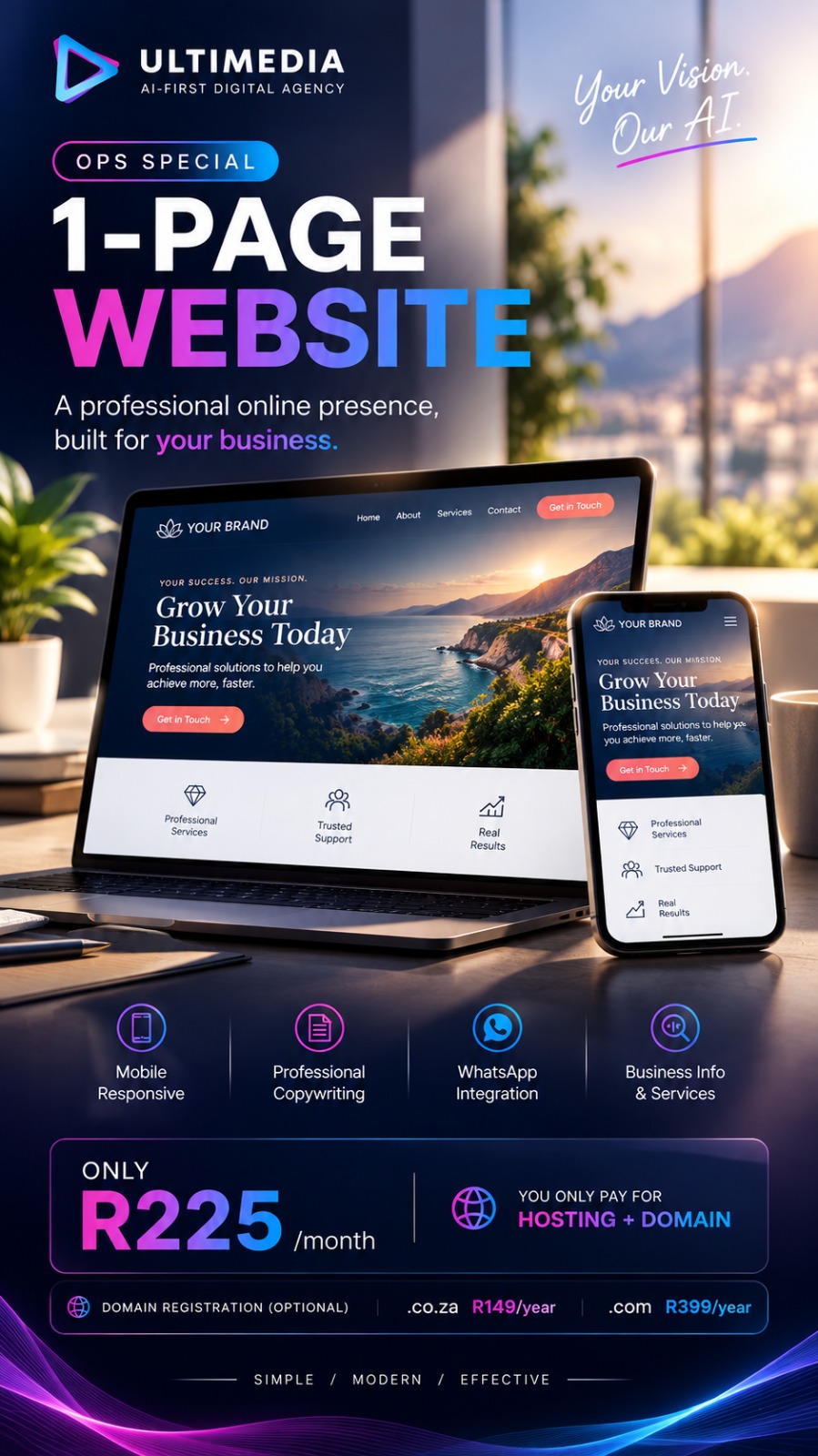 OPS Special Launch – 1 Page Website