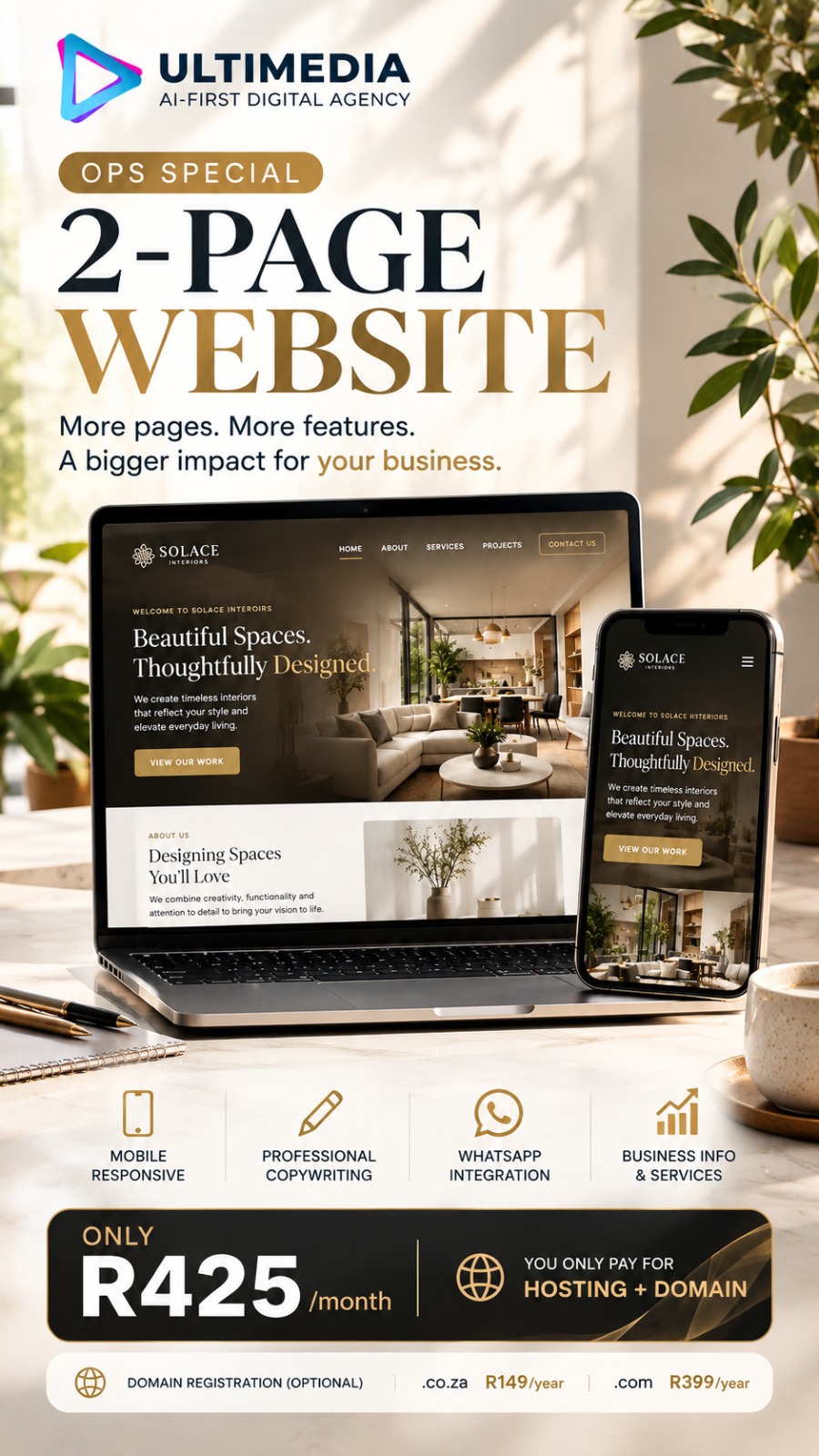 OPS Special Momentum – 2 Page Website