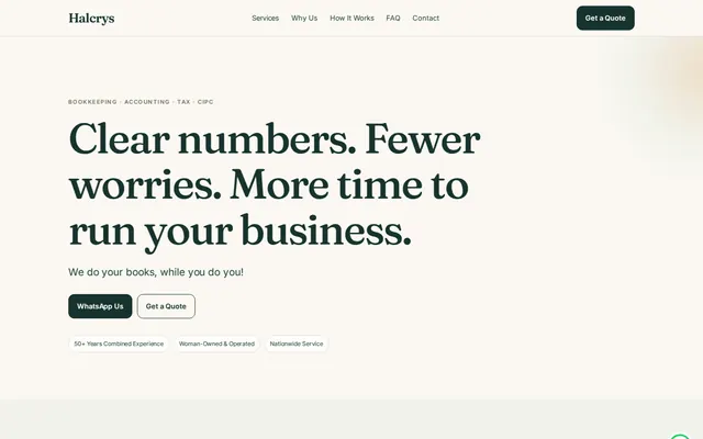 Halcrys homepage introducing bookkeeping, accounting, tax and CIPC services